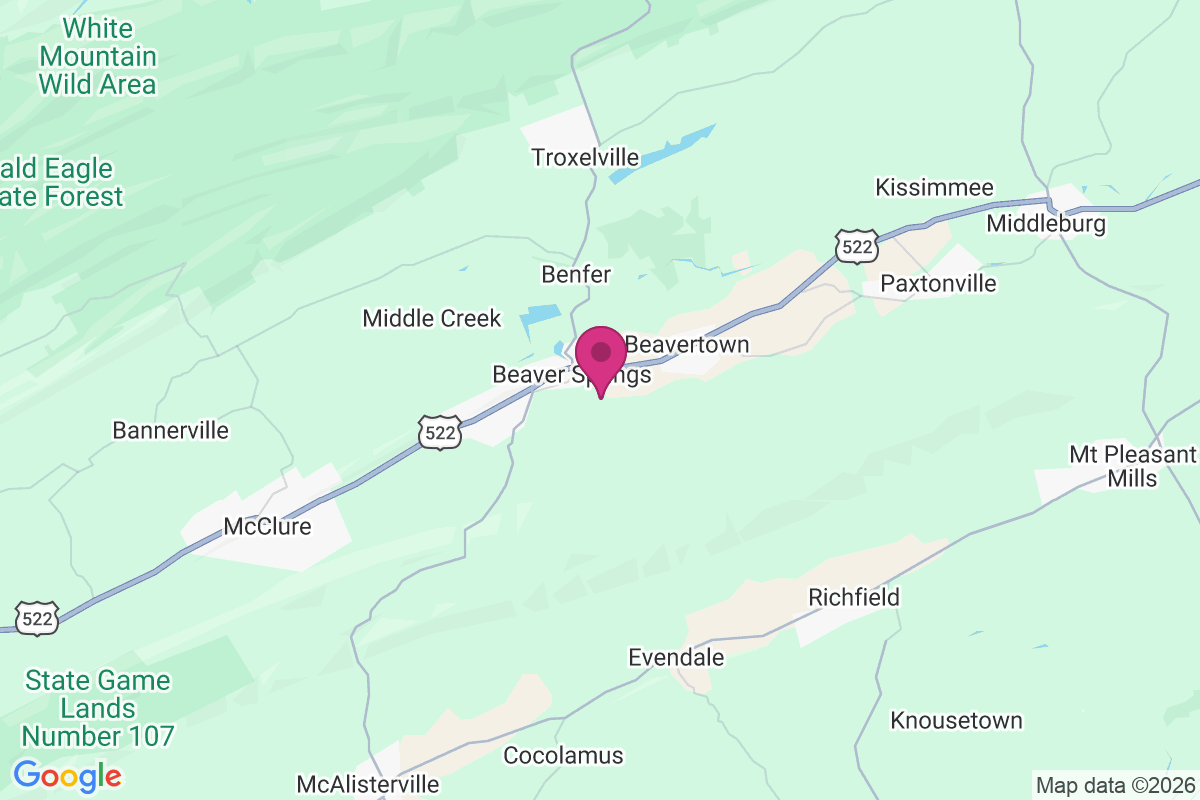 Beaver Springs map