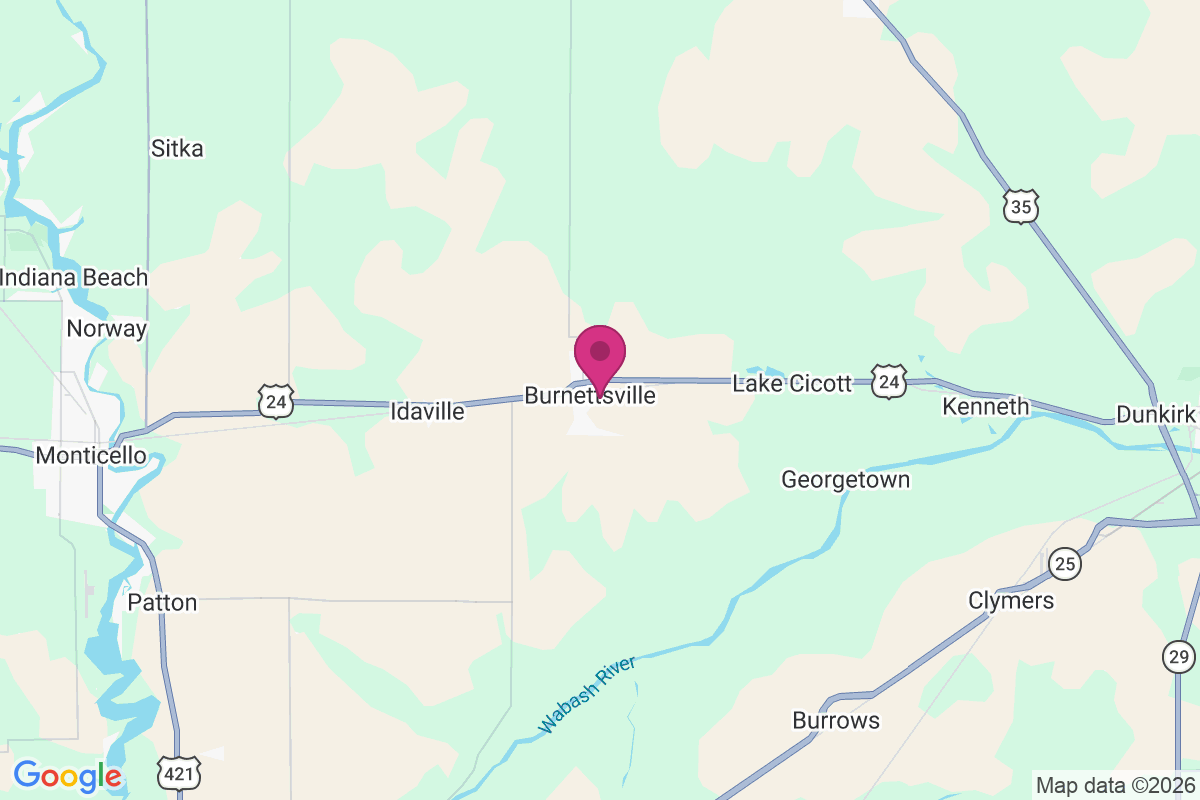 Burnettsville map