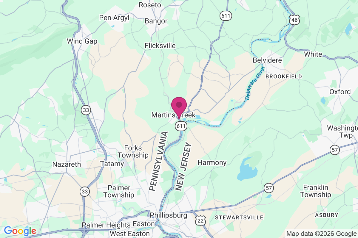 Martins Creek map
