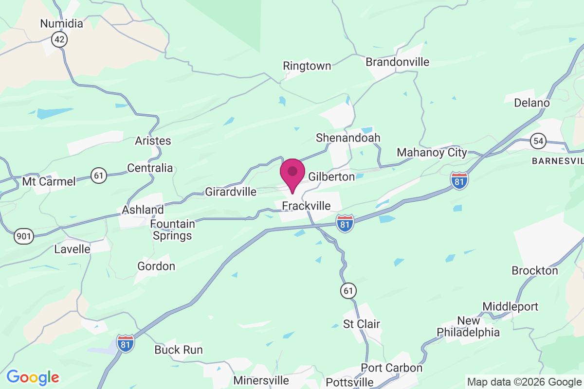 Mahanoy Plane map