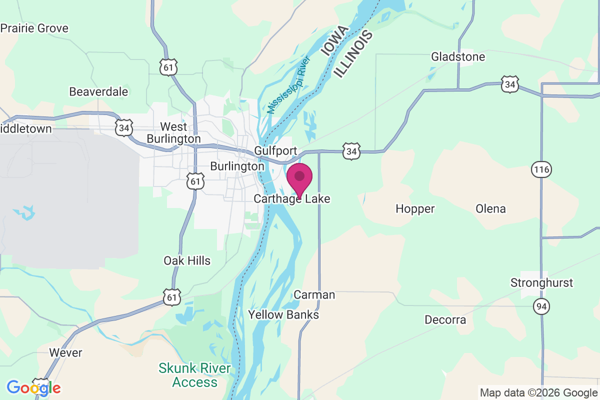Carthage Lake map
