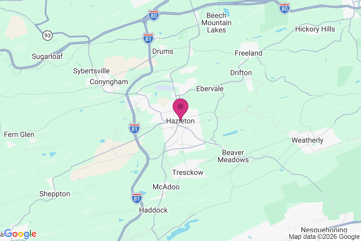 Hazleton map