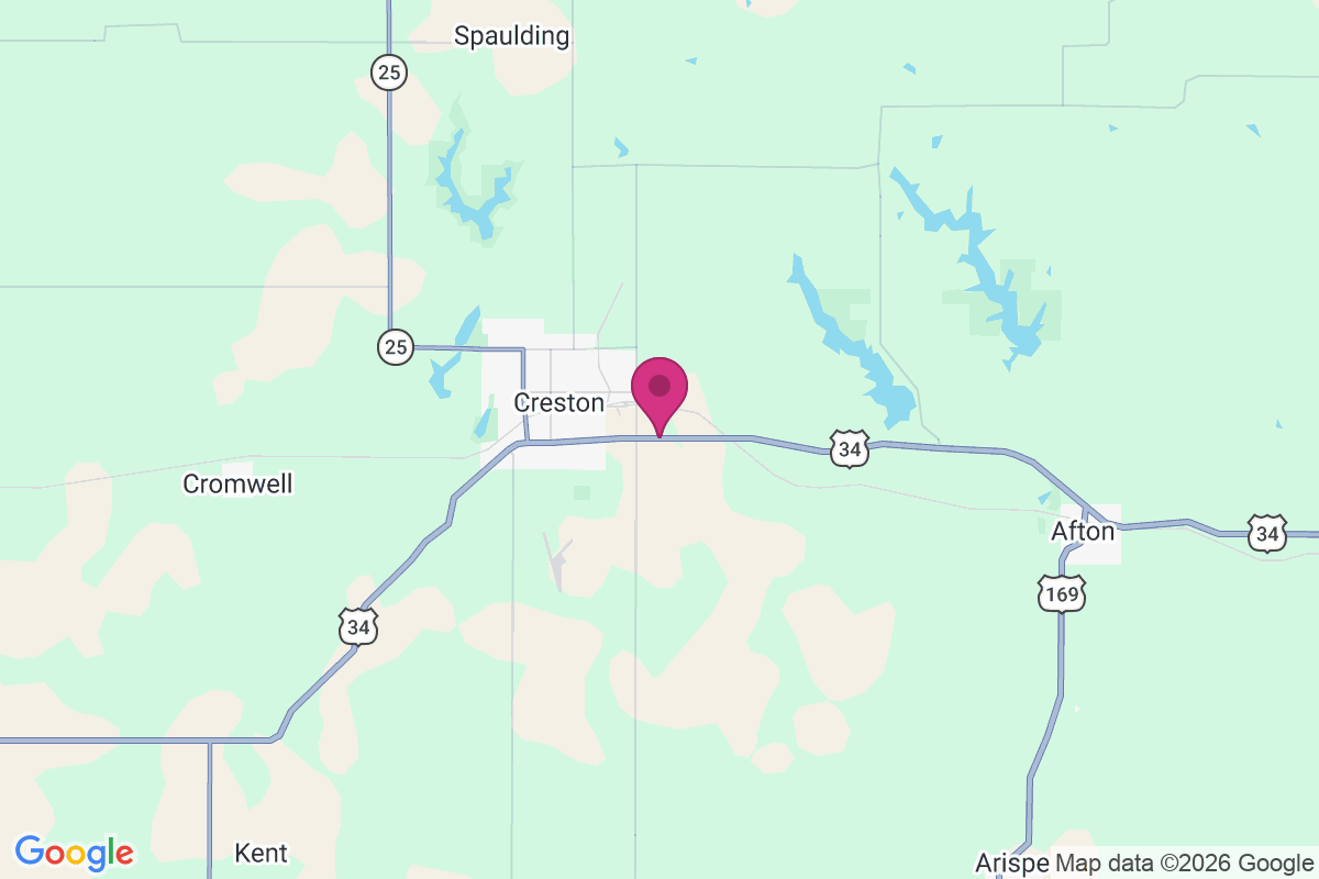 East Creston map