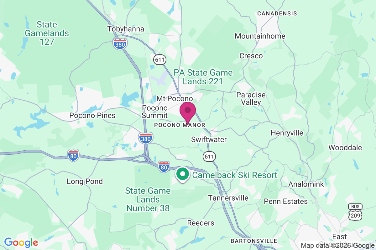 Pocono Manor map