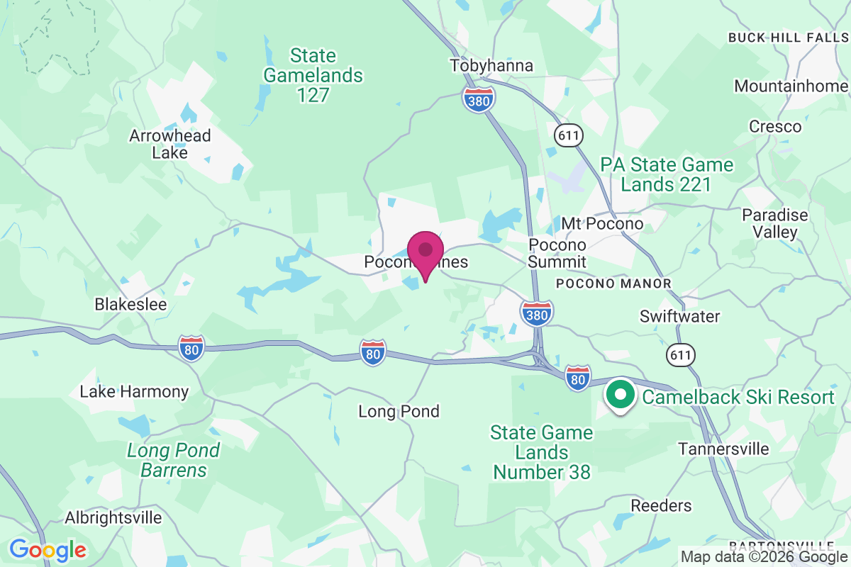 Pocono Pines map