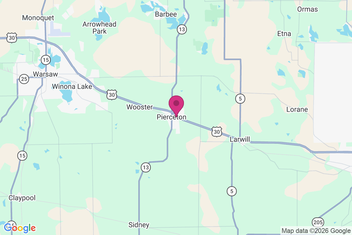 Pierceton map