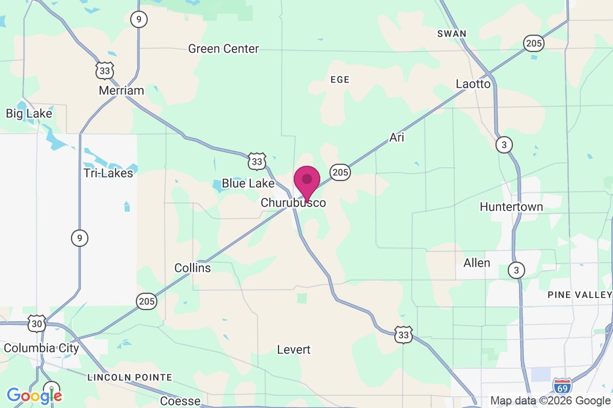 Churubusco map