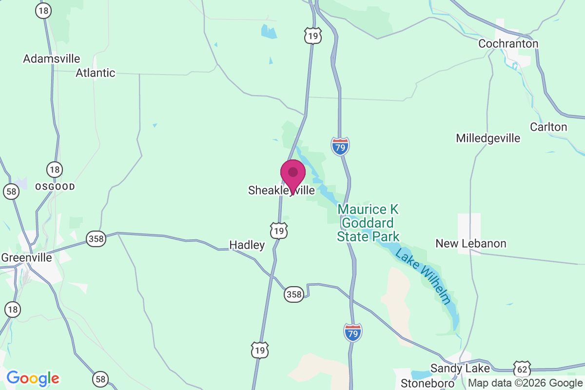 Sheakleyville map