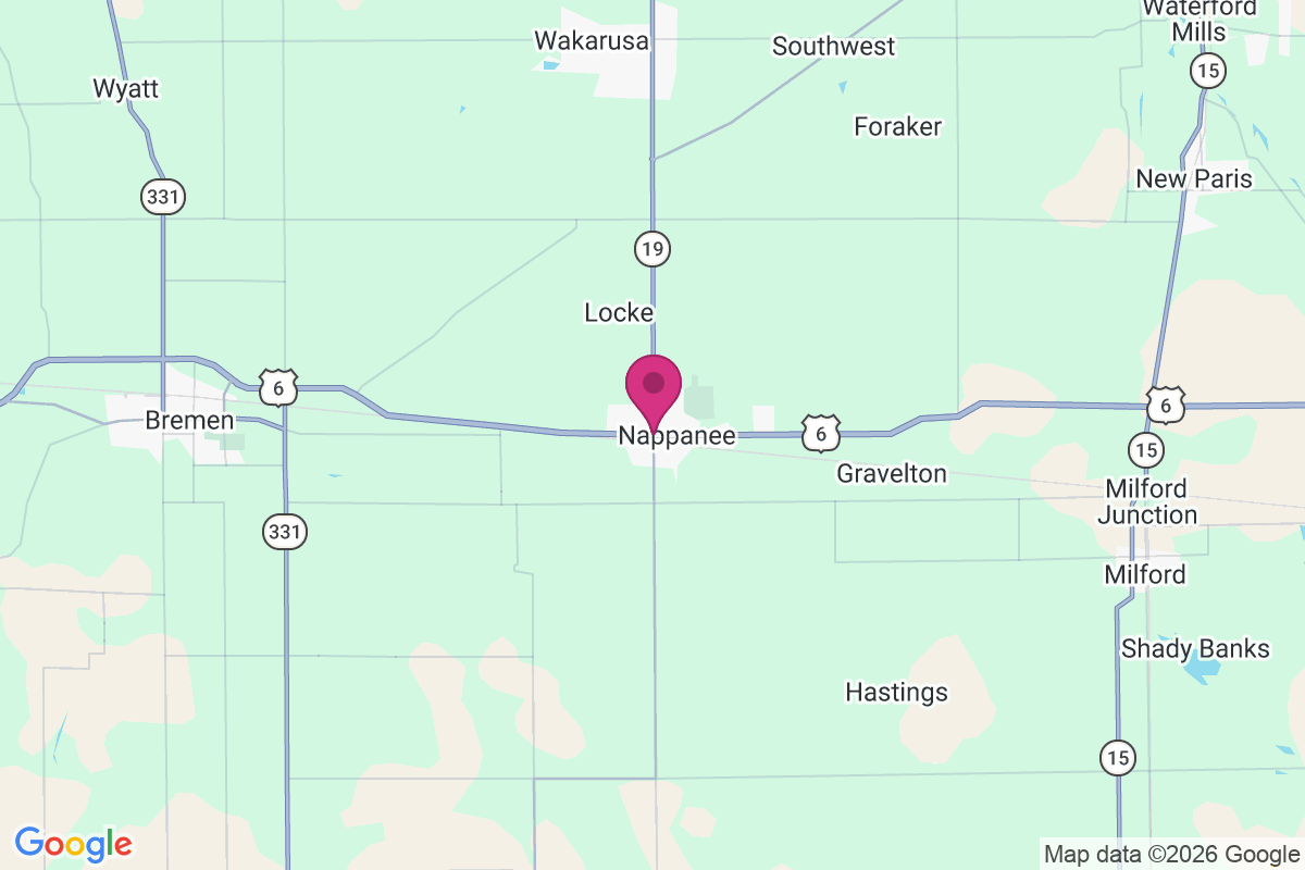 Nappanee map