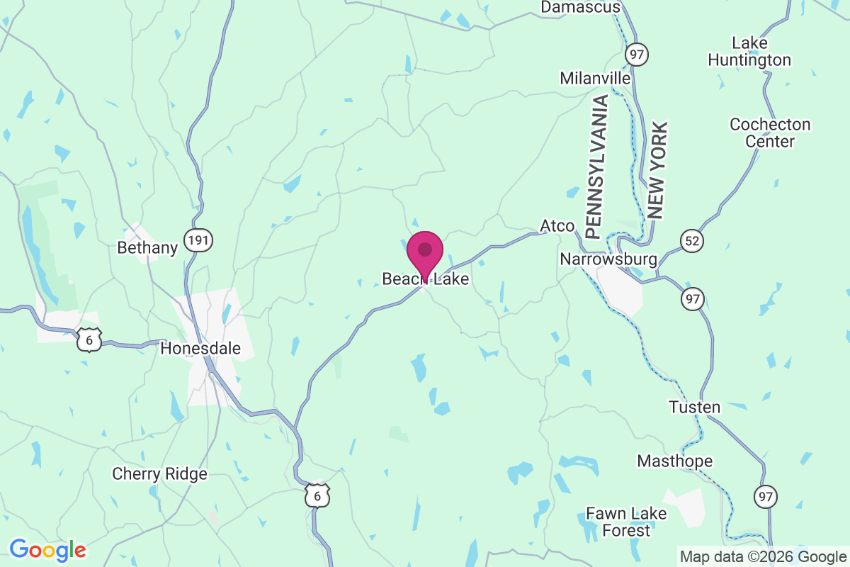 Beach Lake map
