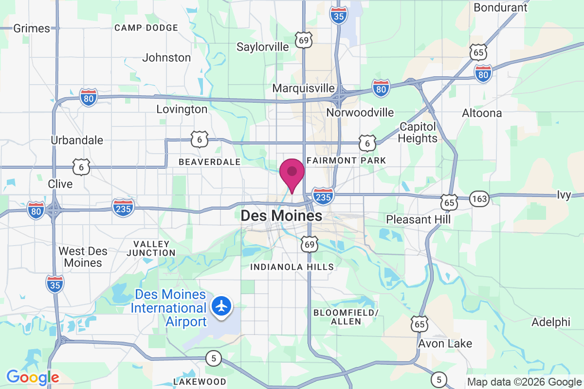 Des Moines map