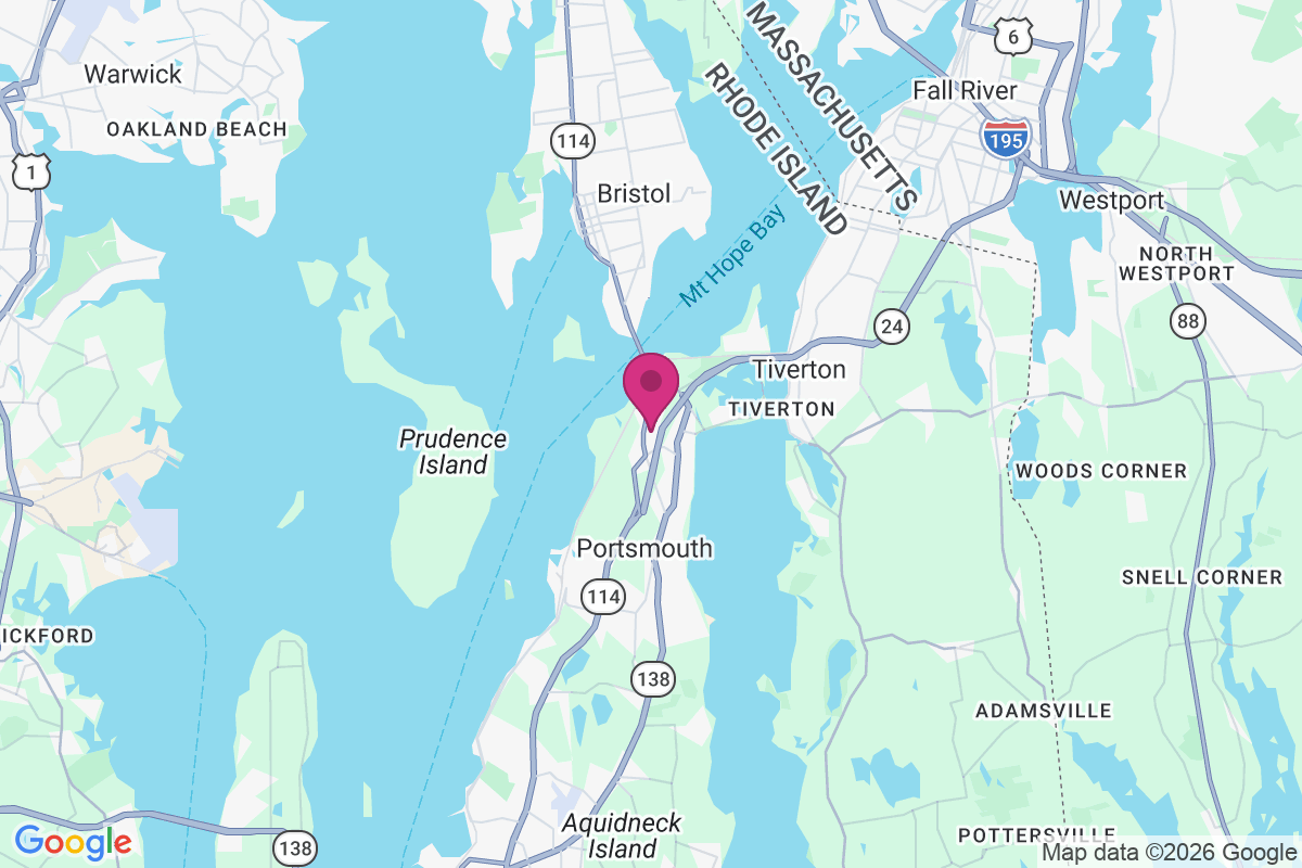 Prudence Island map