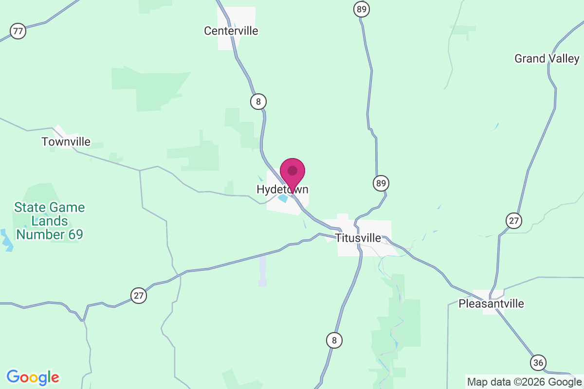 Hydetown map