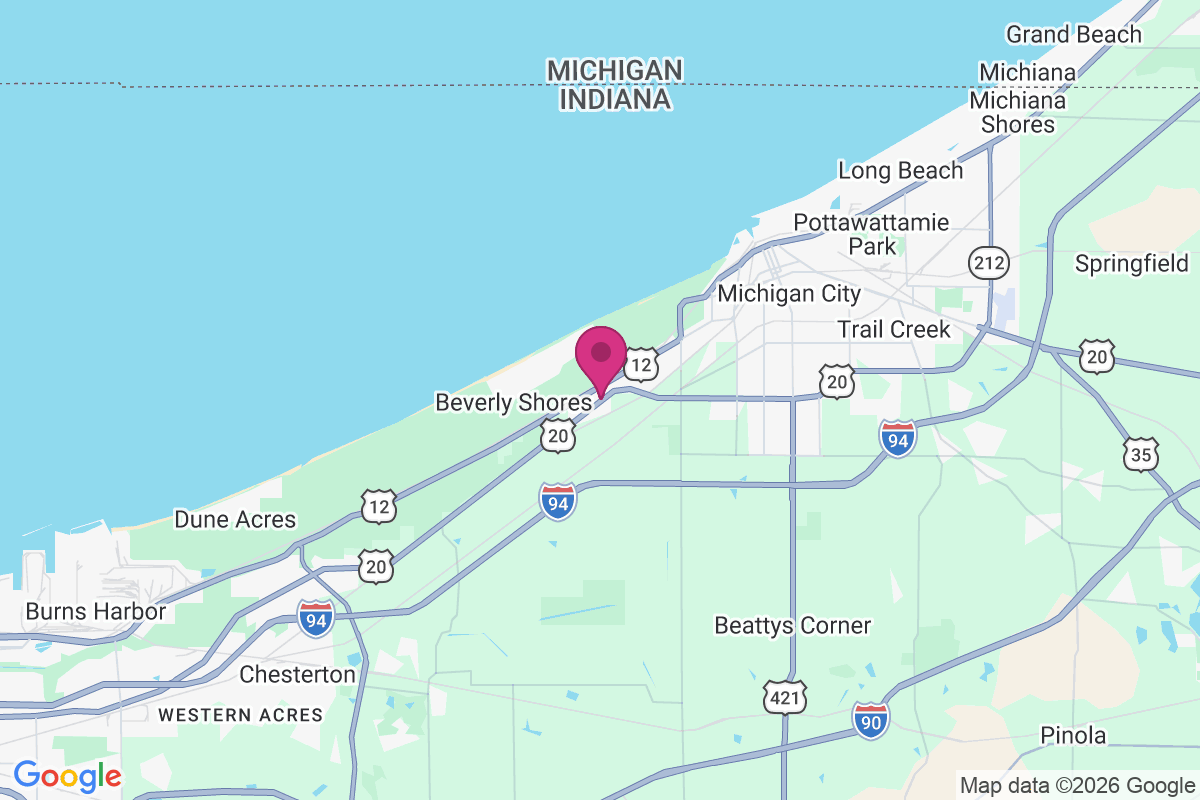 Town of Pines map