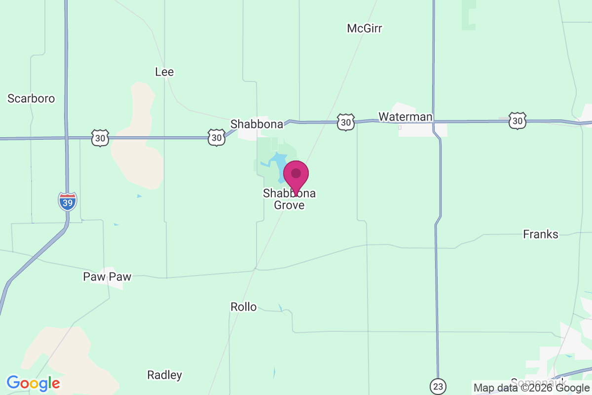 Shabbona Grove map