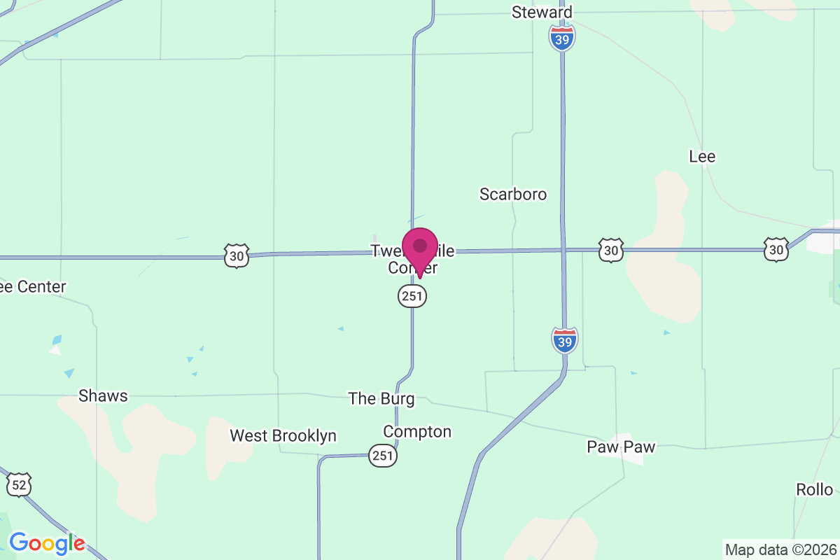 Twelvemile Corner map