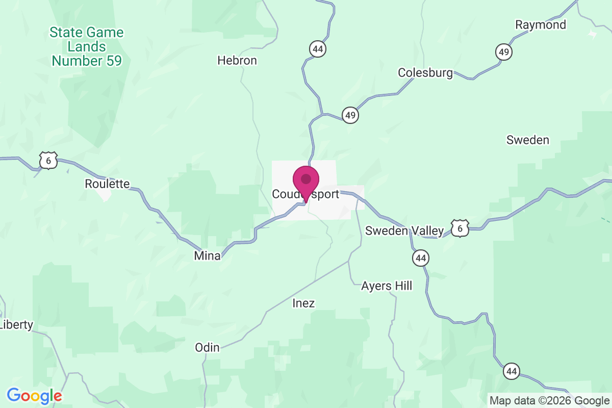 Coudersport map