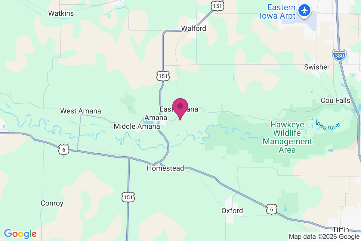 East Amana map