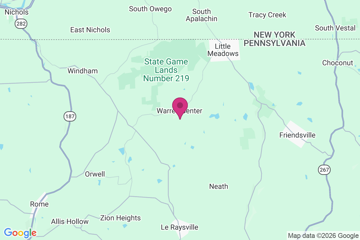 Warren Center map