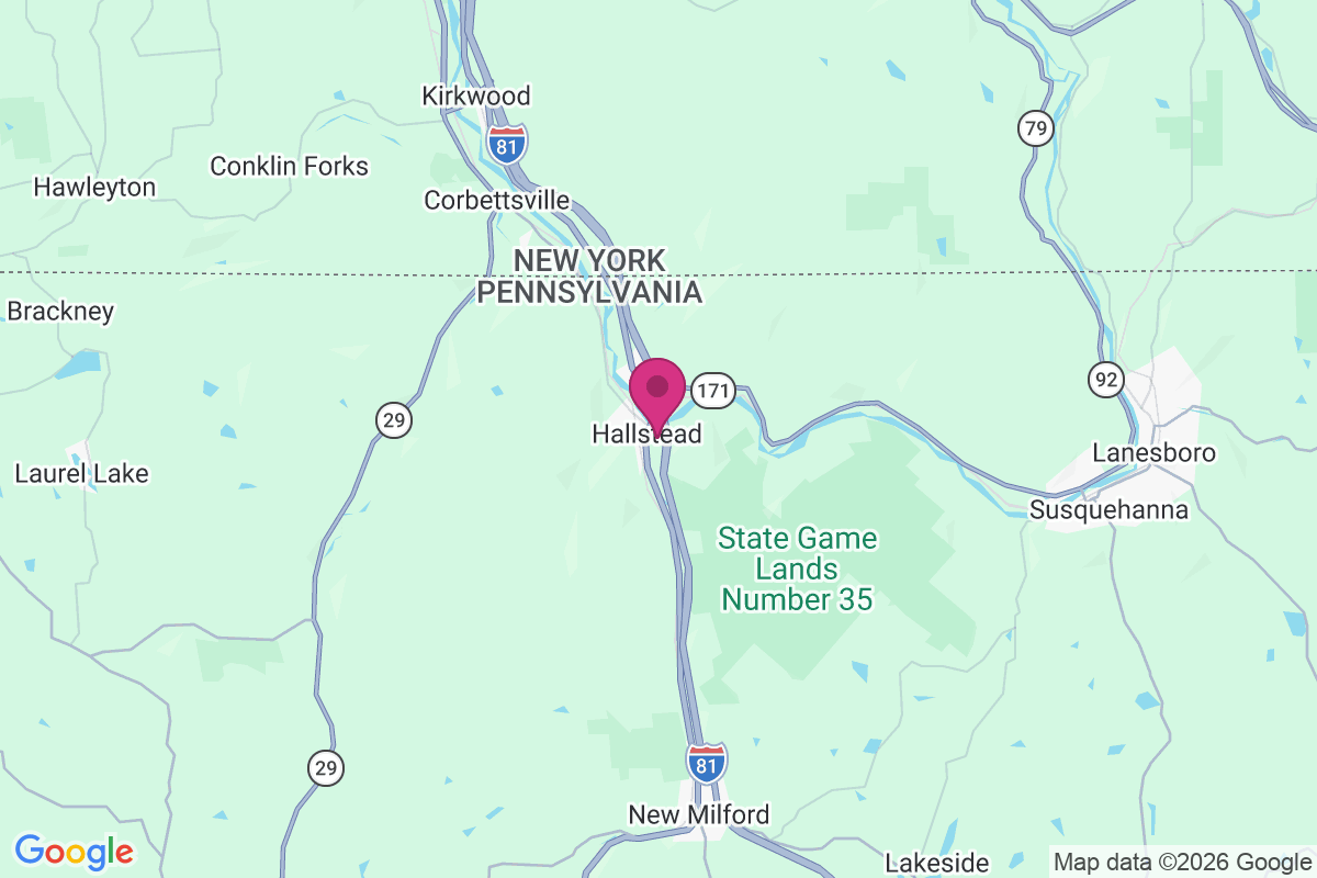 Hallstead map
