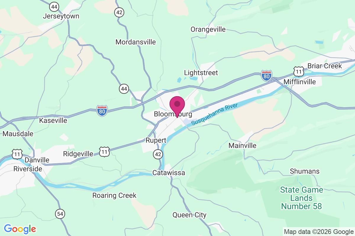 Bloomsburg map