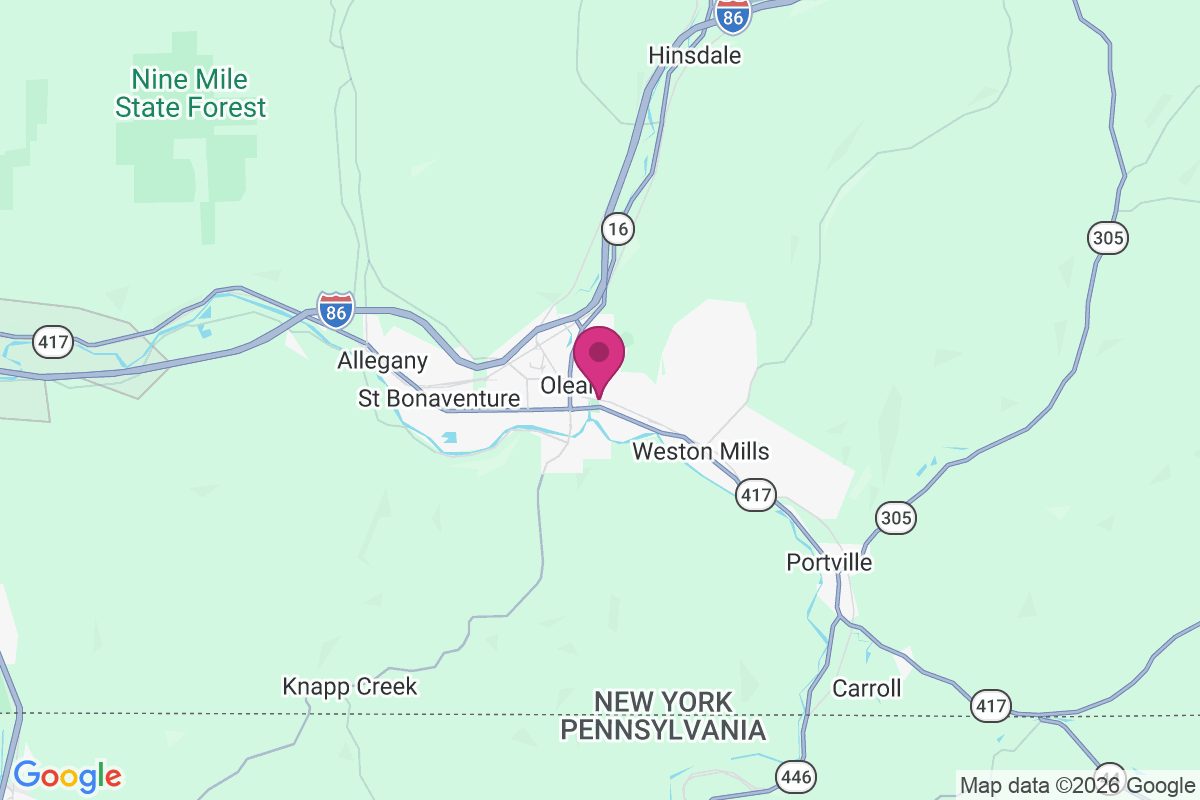 East Olean map