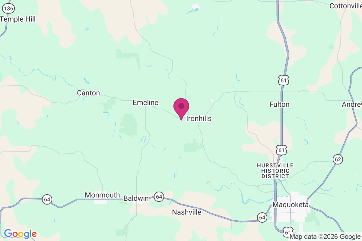 West Iron Hills map