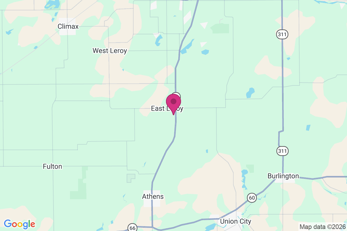 East Leroy map