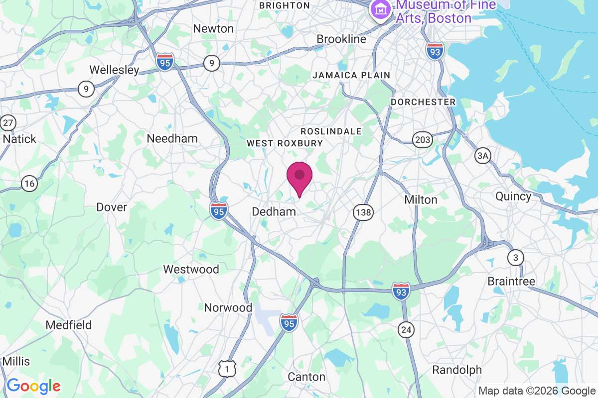 East Dedham map