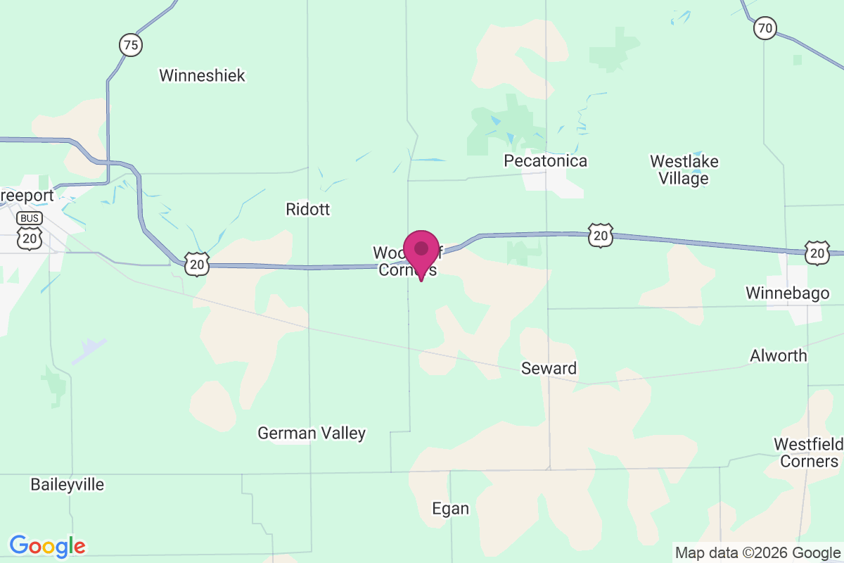 Woodruff Corners map