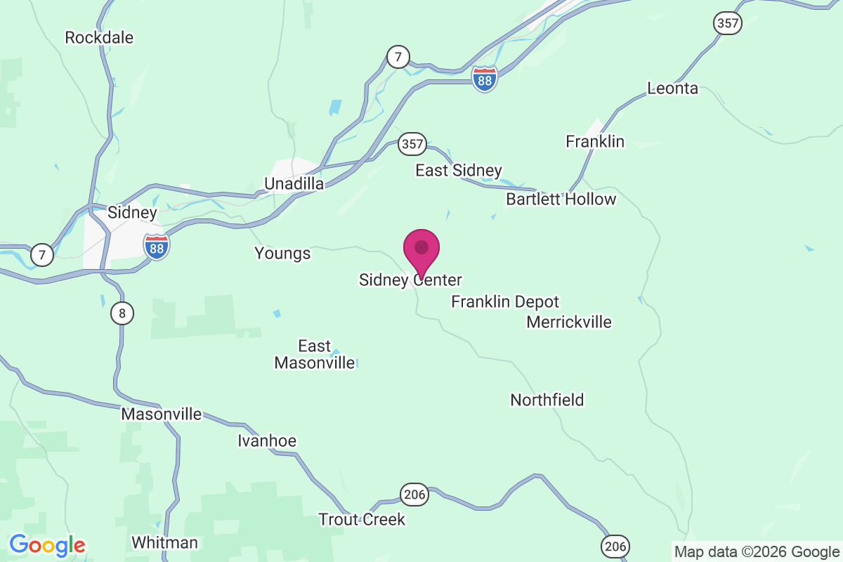 Sidney Center map