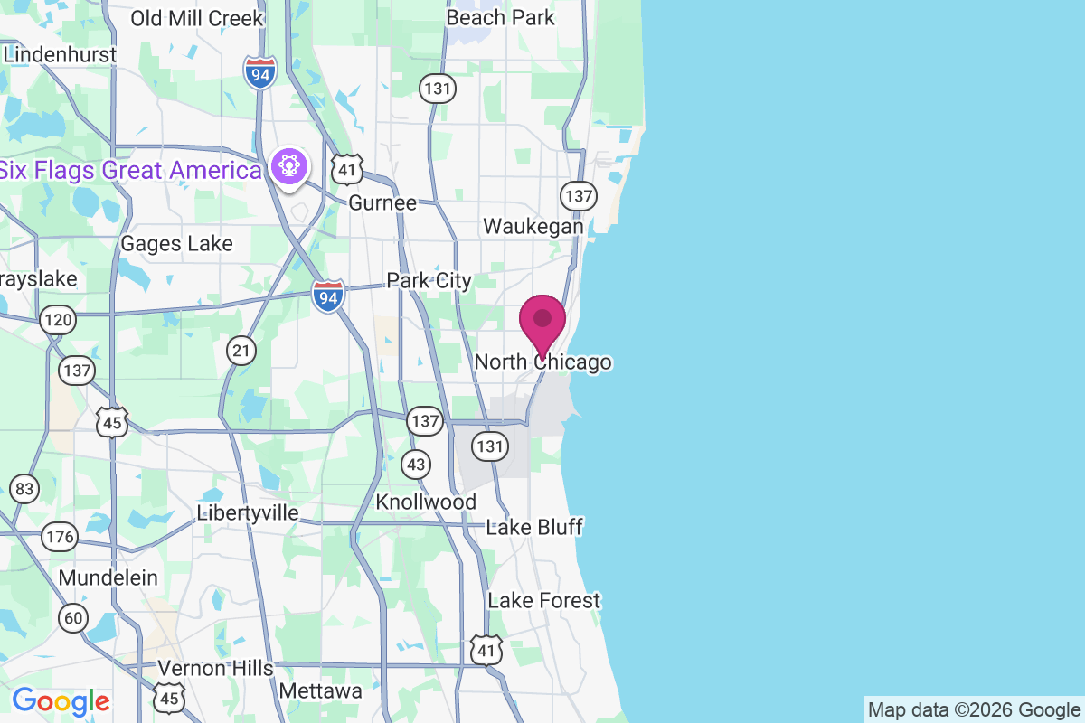 North Chicago map