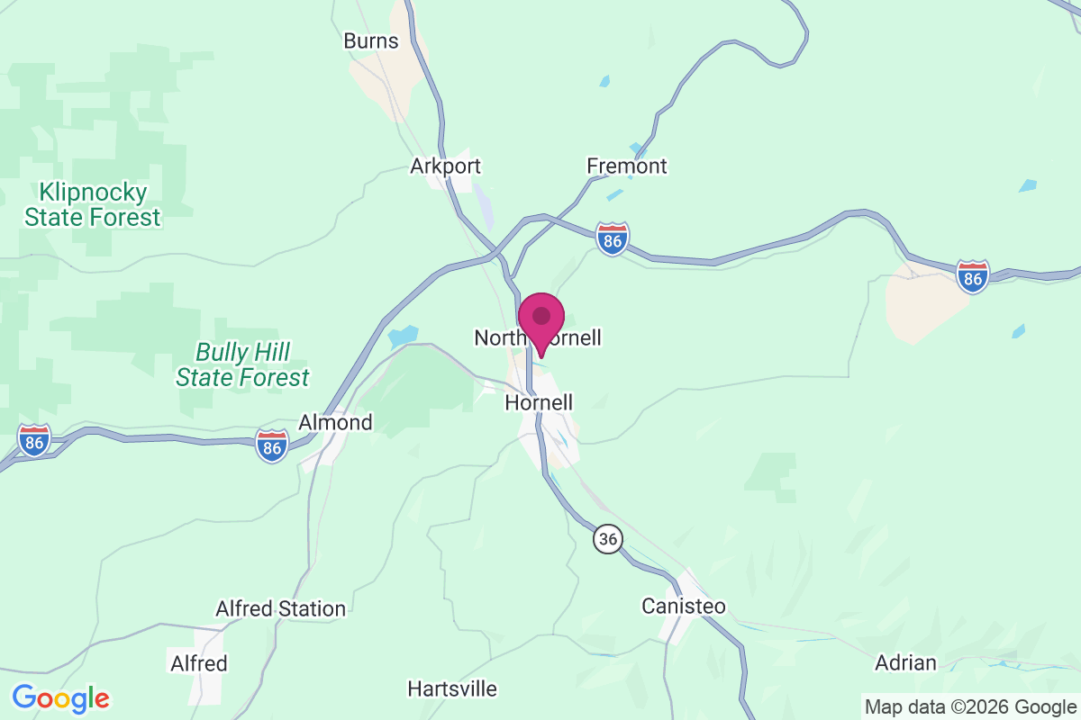 North Hornell map
