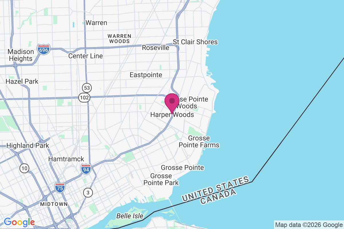 Harper Woods map
