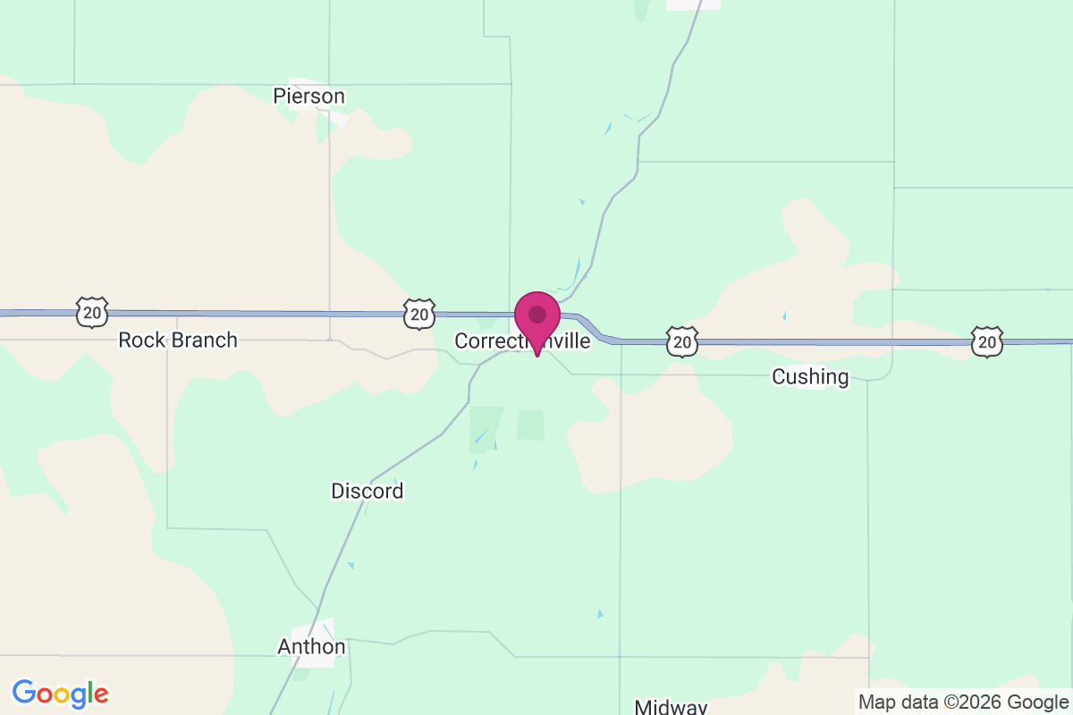 Correctionville map