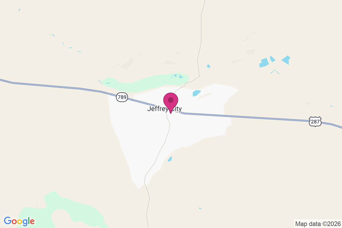 Jeffrey City map