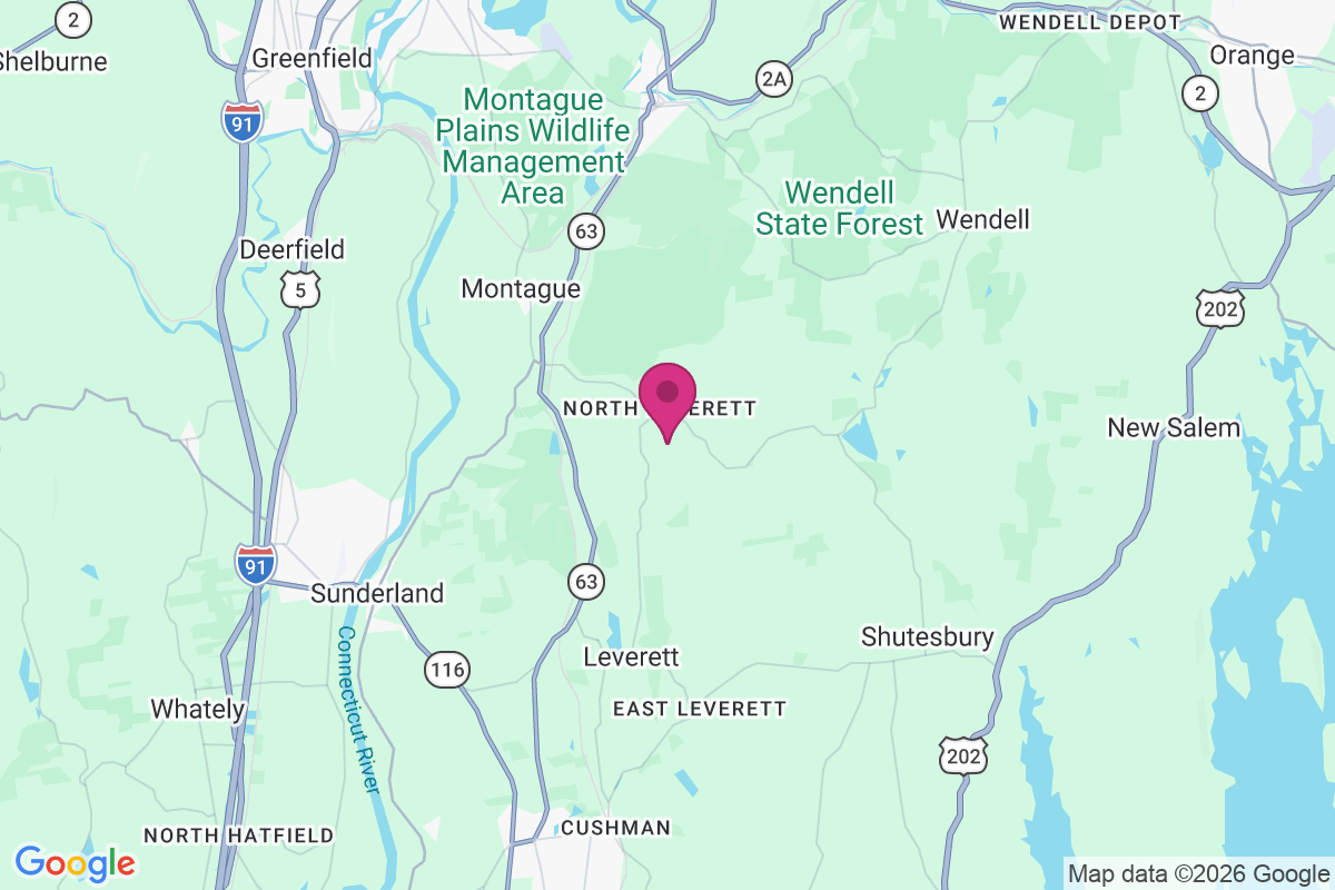 North Leverett map