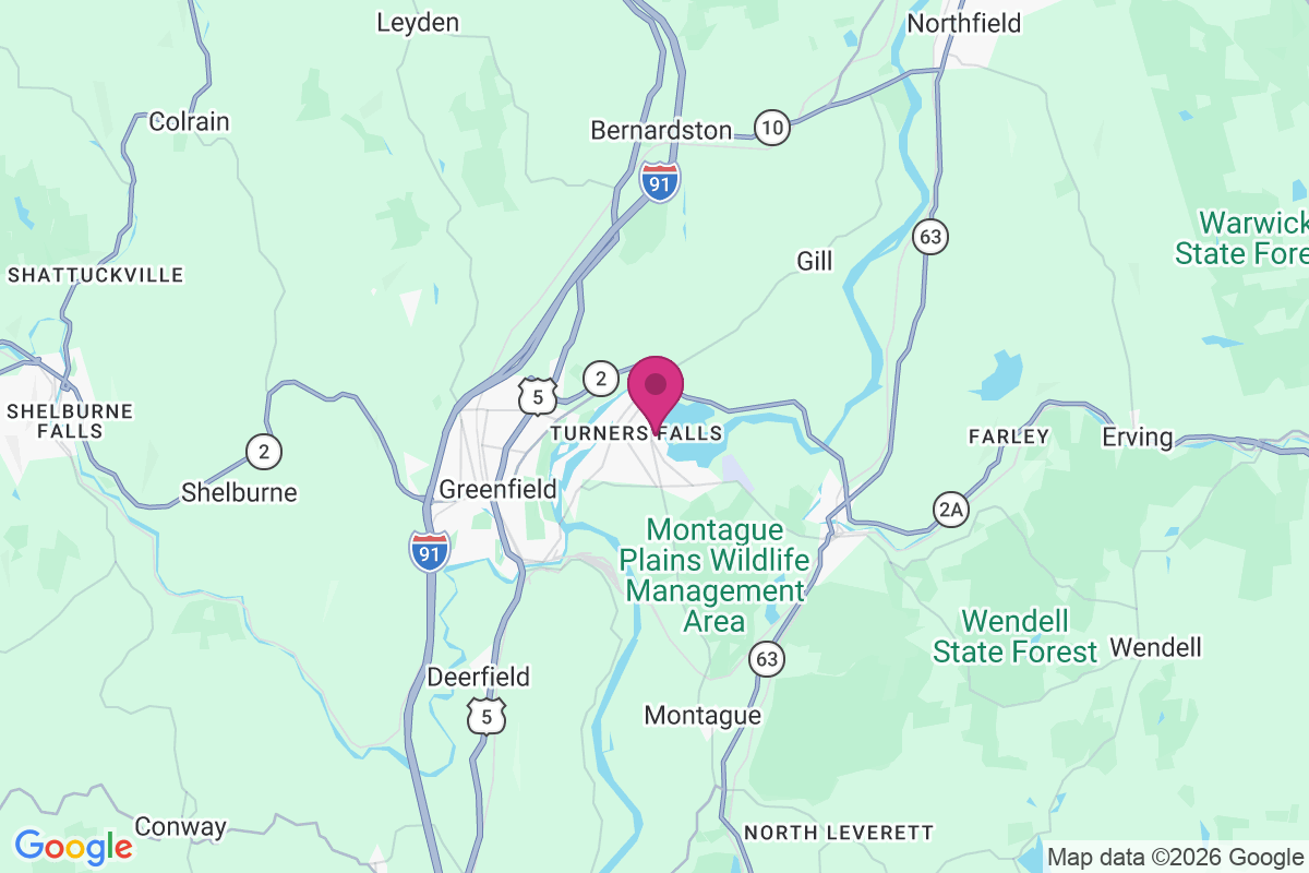 Turners Falls map