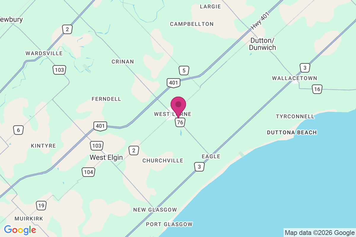 West Lorne map