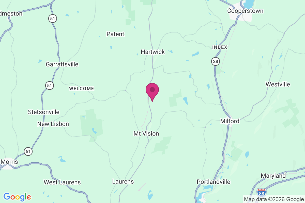 South Hartwick map