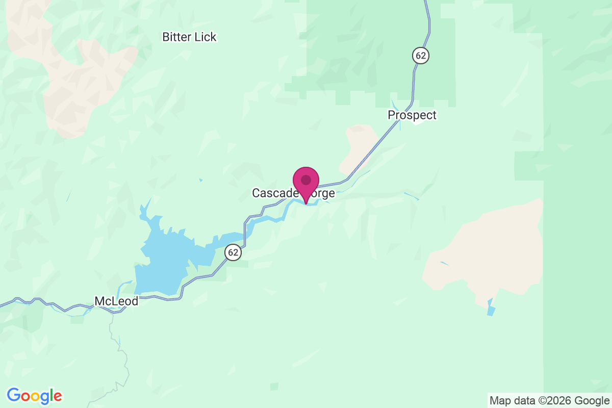 Cascade Gorge map