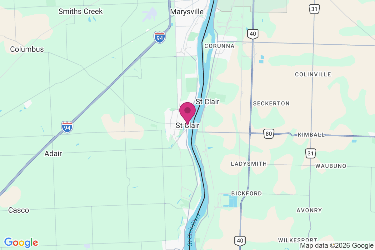 Saint Clair map