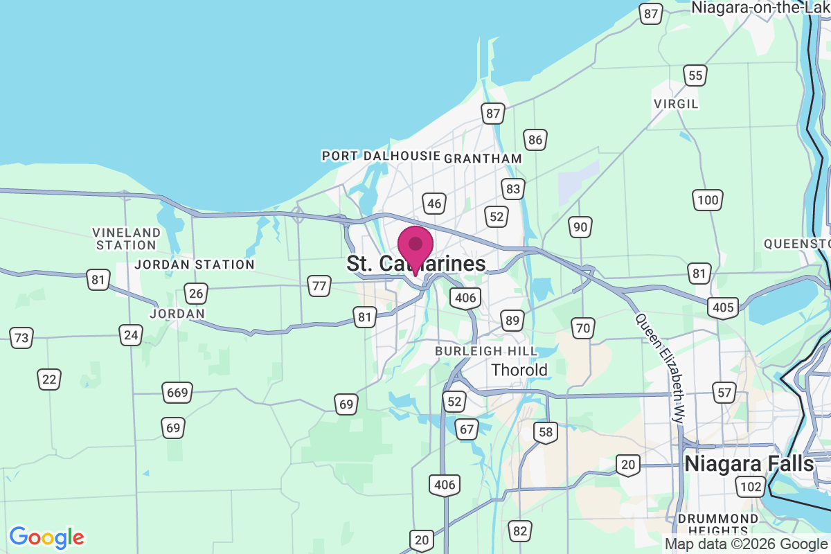 Saint Catharines Thorold map