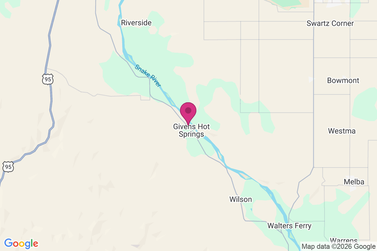 Givens Hot Springs map