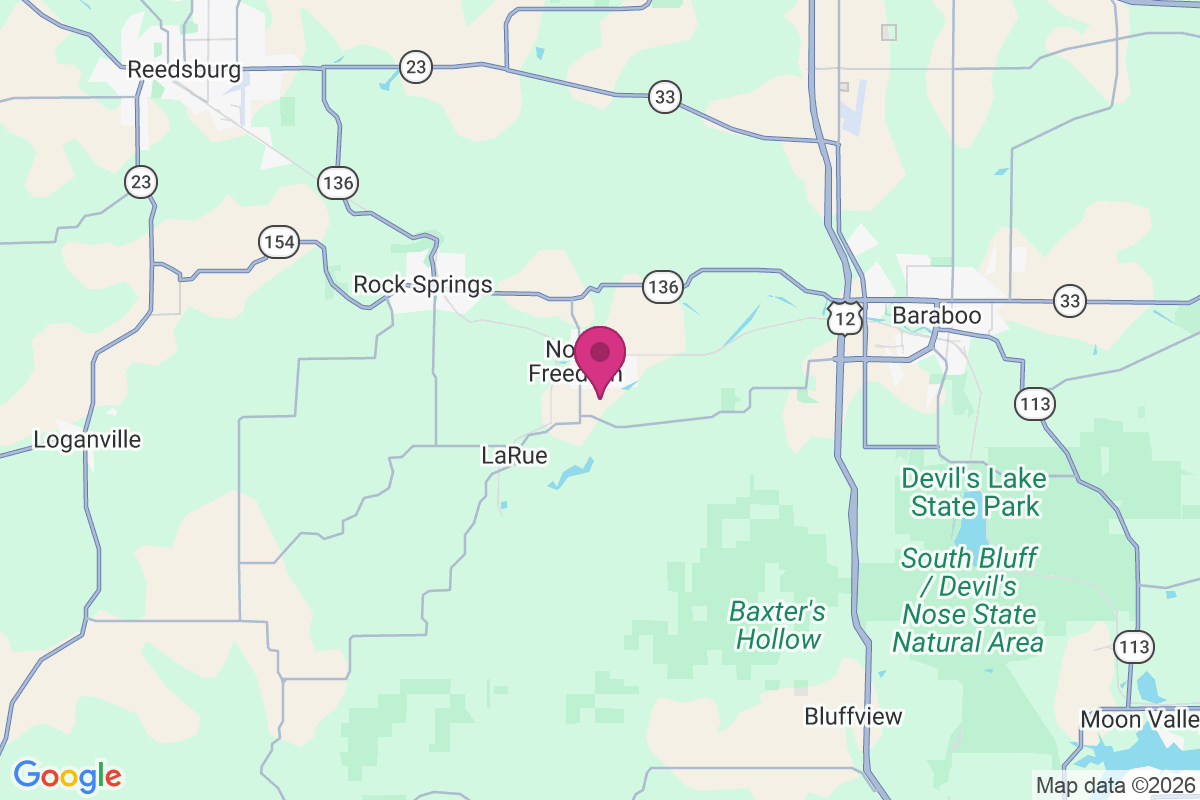 North Freedom map