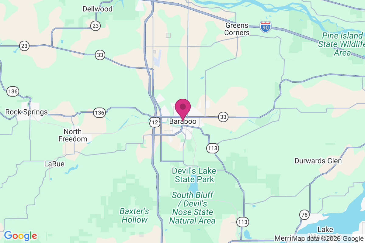 Baraboo map