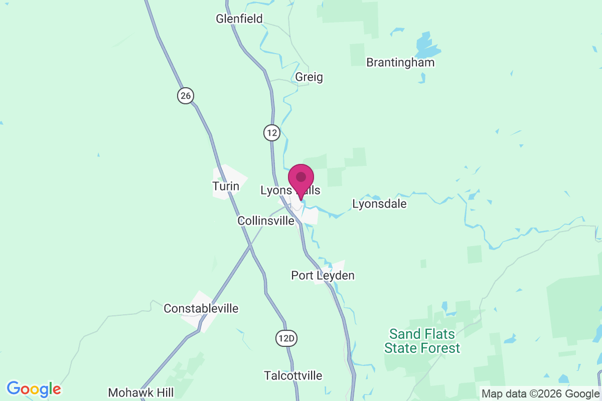 Lyons Falls map
