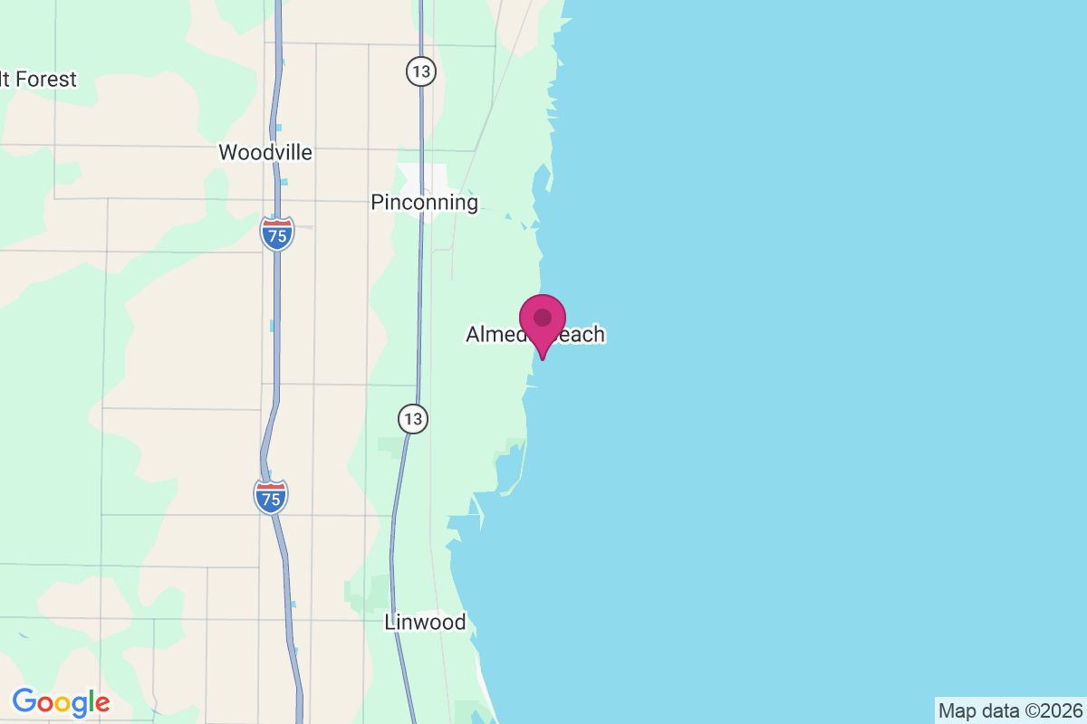Almeda Beach map