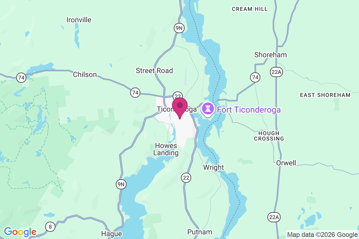 Ticonderoga map
