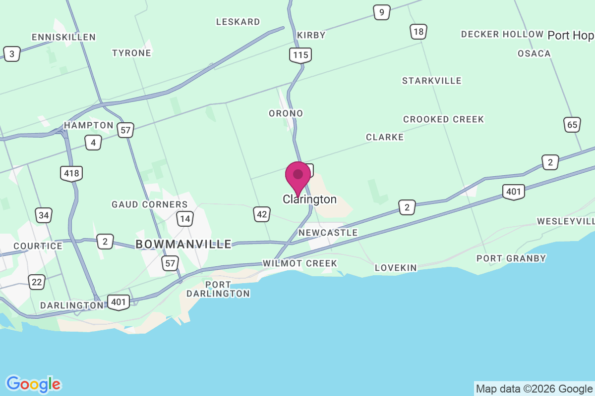 Clarington map